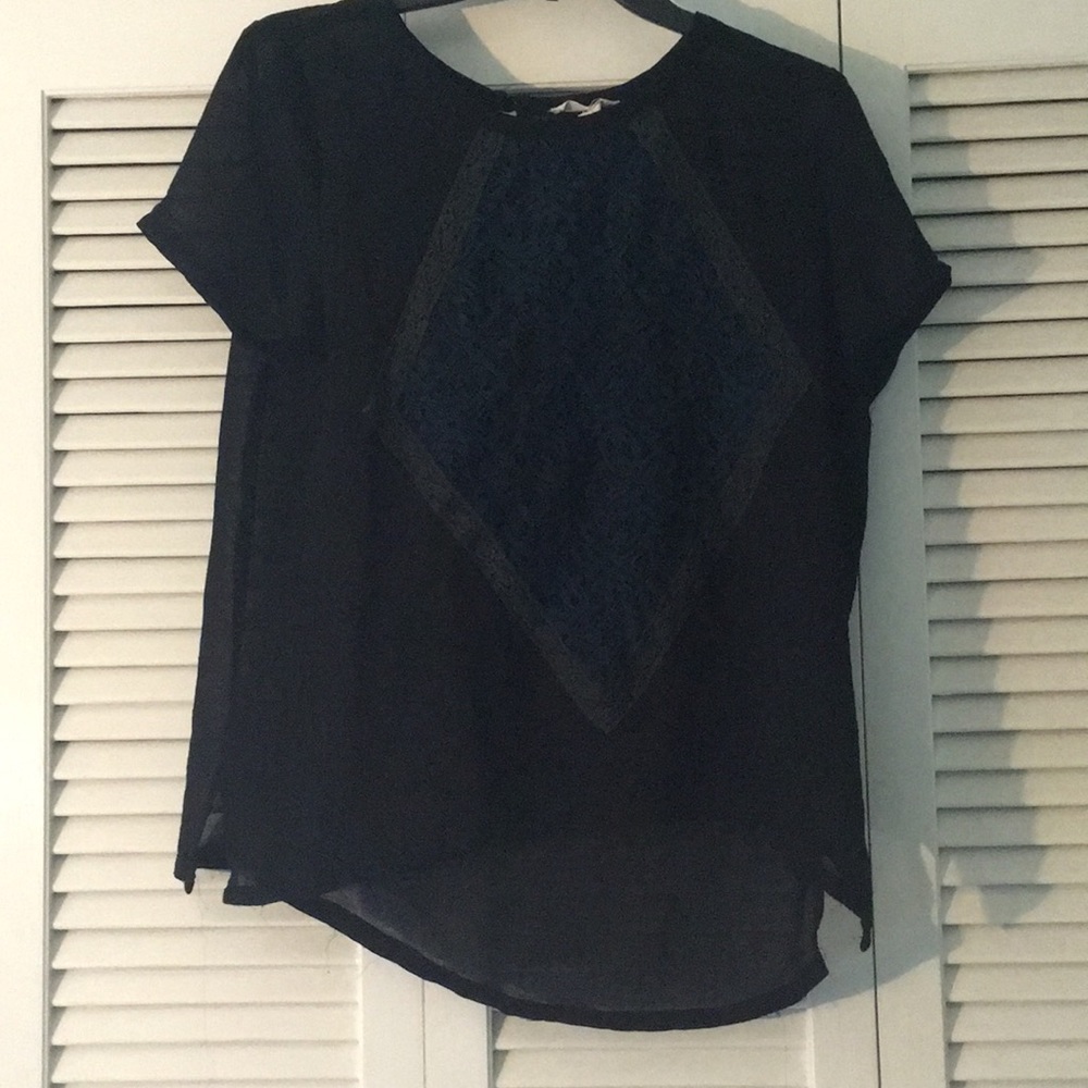 black, embroidered shirt